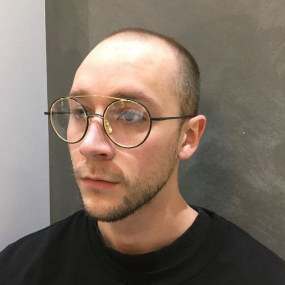 Final Price! Thom Browne TB108 CNVYGLD50 Black/Gold Eyeglasses 50mm - Picture 2 of 9